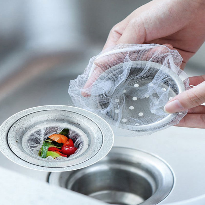 Disposable Kitchen Sink Filters Sewer Drain Anti-blocking Garbage Bags Pool Leak Mesh Strainer Garbage Net Rubbish Bag