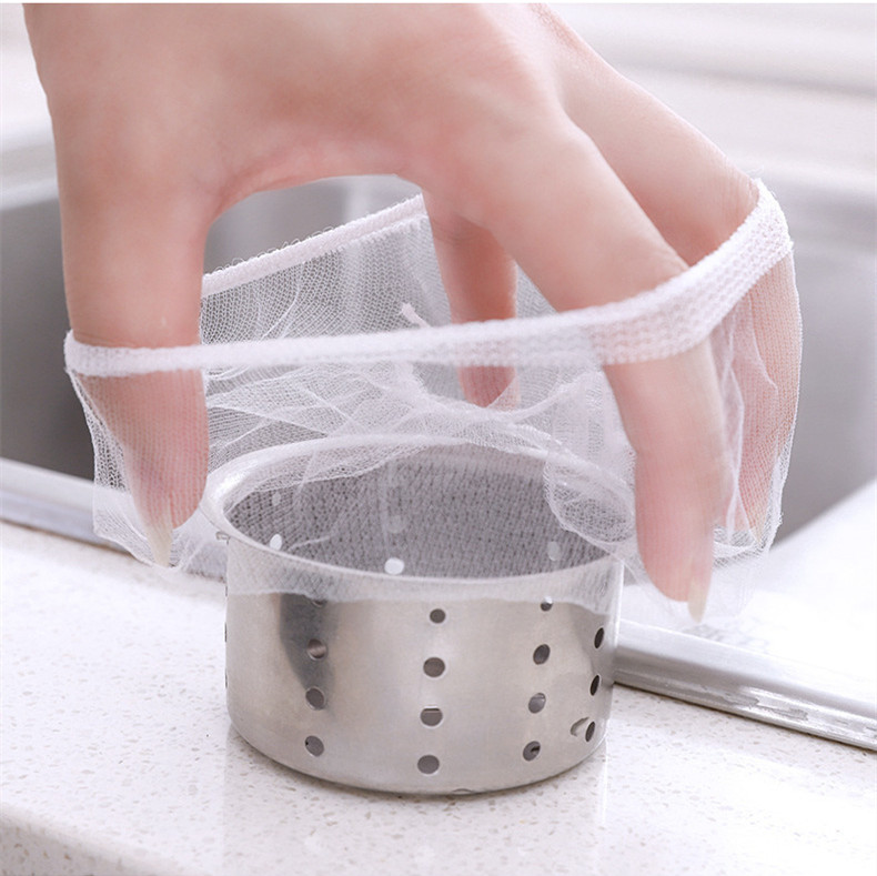 Disposable Kitchen Sink Filters Sewer Drain Anti-blocking Garbage Bags Pool Leak Mesh Strainer Garbage Net Rubbish Bag