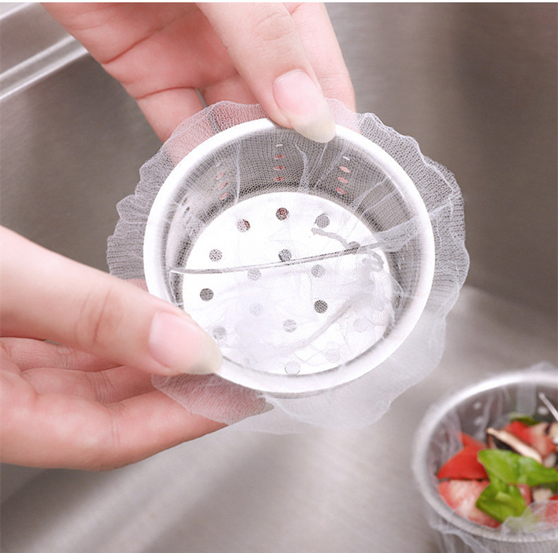 Disposable Kitchen Sink Filters Sewer Drain Anti-blocking Garbage Bags Pool Leak Mesh Strainer Garbage Net Rubbish Bag