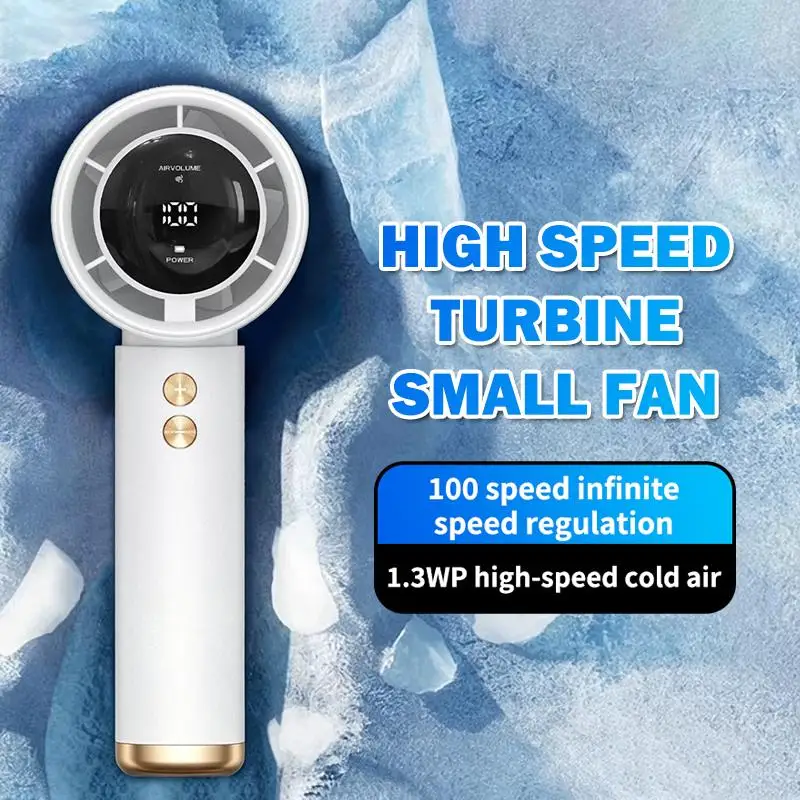 Mini Handheld Fan USB Fast Charging Portable Air Calculating Fan Mute OutdoorHot